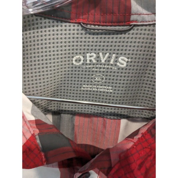 Orvis men's shirt size XL button down short sleeve Red fishing Shirt - Picture 2 of 3